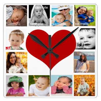 Create Your Own Unique Custom Personalized Square Wallclocks