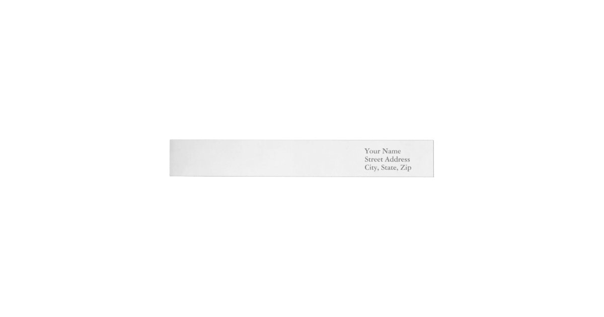 Wrap Around Return Address Labels, Classic 1" x 7.25" Zazzle