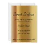 Create Your Sweet 16 Gold Invitation