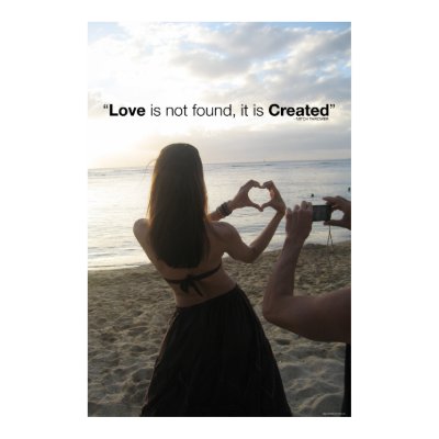Created Love Poster by mitchthrower
