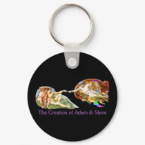 Creation of Adam and Steve keychains