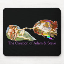 Creation of Adam and Steve mousepads