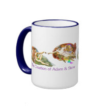 Creation of Adam and Steve mugs by rainbowthree Creation of Adam and Steve mugs