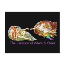 Creation of Adam and Steve postcards