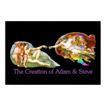 Creation of Adam and Steve posters by rainbowthree Creation of Adam and Steve posters