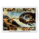 Creation Of Adam By Michelangelo Buonarroti Greeting Card