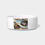 Creation of Adam by Michelangelo Unterberger Cat Water Bowls