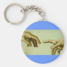 Creation of Adam (detail-hands) Key Chains