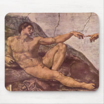 Creation of Adam in detail Mousepad