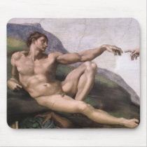 Creation of Adam in detail Mousepad