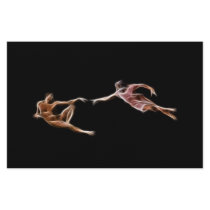 Creation of Adam Michelangelo Fractal Painting Customized Stationery