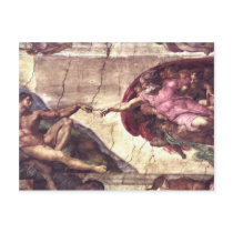 Creation of Adam postcard