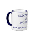 CREATIONISM VS EVOLUTION, Would you Adam and mugs by CHOLOEPUS CREATIONISM VS EVOLUTION, Would you Adam and mugs