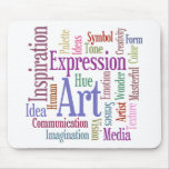 Creative Artist's Inspiration Word Art Mousepads