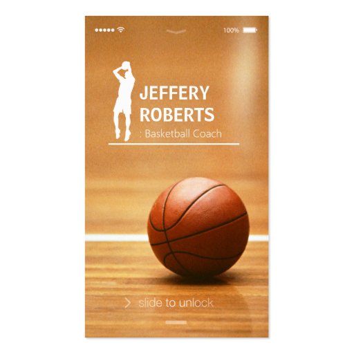 Creative Basketball Coach Basketball Trainer Business Card (front side)