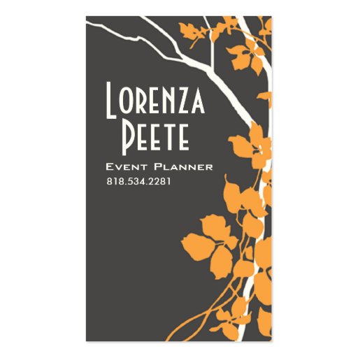 Creative Branches (Event Planner) Business Card Templates (front side)
