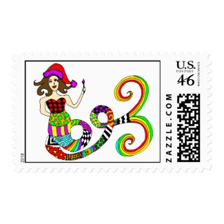Creative Christmas Mermaid stamp