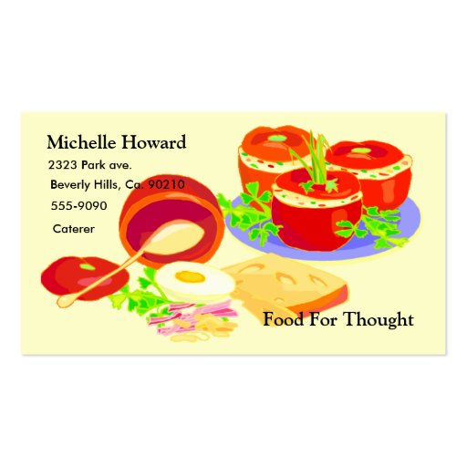 Creative Cooking Set Business Cards