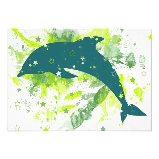 Creative Dolphin Design Invitations