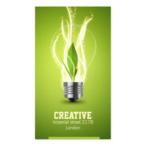 creative energic bulb business card (front side)