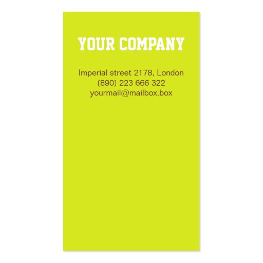 creative energic bulb business card (back side)