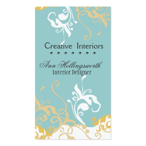 Creative Floral with Daylily Flower Business Cards