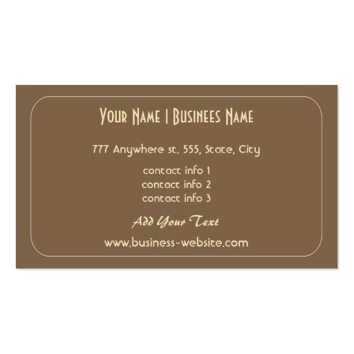 Creative Gift Boutique Business Card (back side)