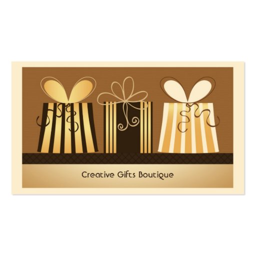 Creative Gifts Shop Business Card (front side)