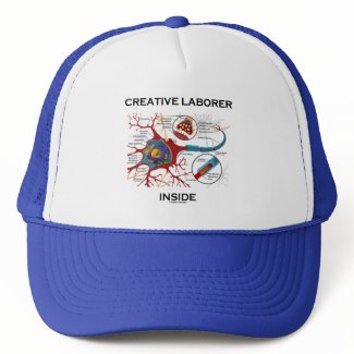 Creative Laborer Inside (Neuron / Synapse) zazzle_hat
