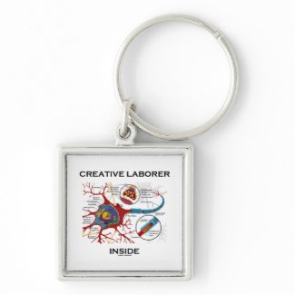 Creative Laborer Inside (Neuron / Synapse) zazzle_keychain