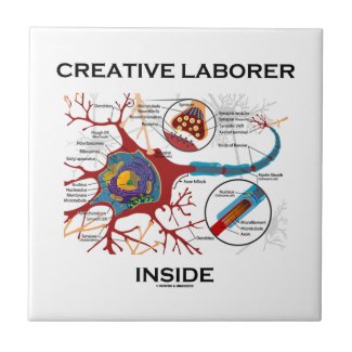 Creative Laborer Inside (Neuron / Synapse) zazzle_tile