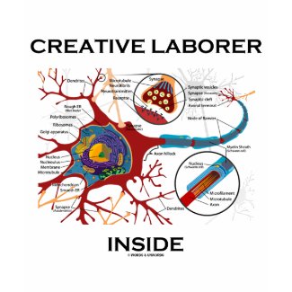 Creative Laborer Inside (Neuron / Synapse) zazzle_shirt