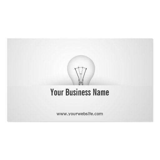 Creative Light Bulb Consulting Business Card (front side)