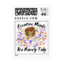 Creative Minds Are Rarely Tidy Postage Stamp