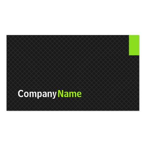 Creative Modern Twill Grid - Black and Mint Green Business Card Template (back side)