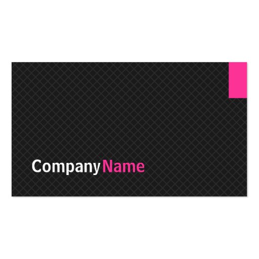 Creative Modern Twill Grid - Black and Pink Business Card Template (back side)
