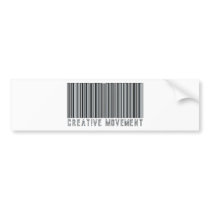 Creative Movement Global Bar Code Logo Bumper Stickers