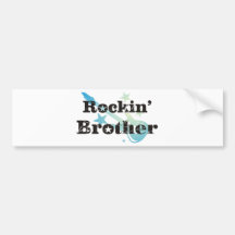Creative Rockin’ Brother With Guitar Bumper Sticker
