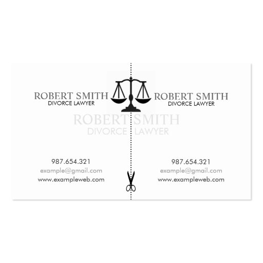 Creative simple divorce lawyer business card Zazzle