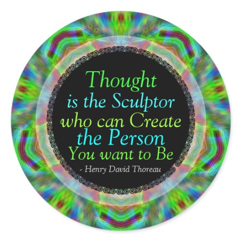 Creative Thoughts Quote Custom Art Sticker sticker
