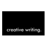 creative writing. business card