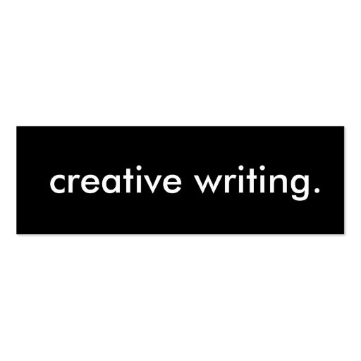 creative writing. business card template (front side)