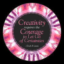 Creativity Courage Quote Custom Art Sticker stickers