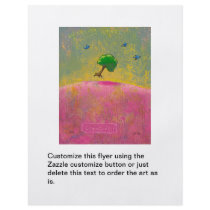 Creativity inspiration fun art flying tree birds flyer design