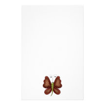 Creator's Canvas · Dark Brown Butterfly Customized Stationery