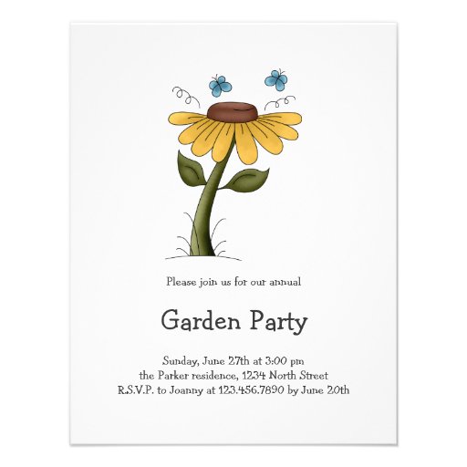 Creator's Canvas · Yellow Flower Personalized Invite