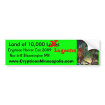 Creature 1, Land of 10,000 Lakes, X, Lagoons, C... bumper stickers