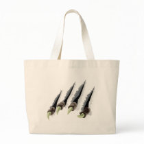 Creature claws tearing through background bags