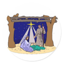 Creche Scene Nativity Scene Manger stickers
