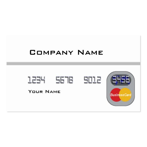 Credit Card (Blank) Business Card Template (front side)